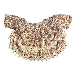 All Things Are Possible Floral Rayon Blouse – Women’s Size M – Short Sleeve Top